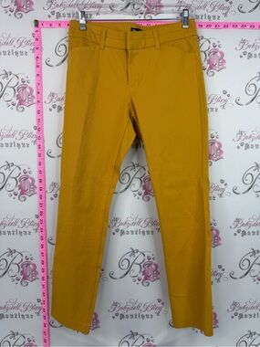 GAP pants slim city crop pants Mustard Yellow Straight Dress Pants